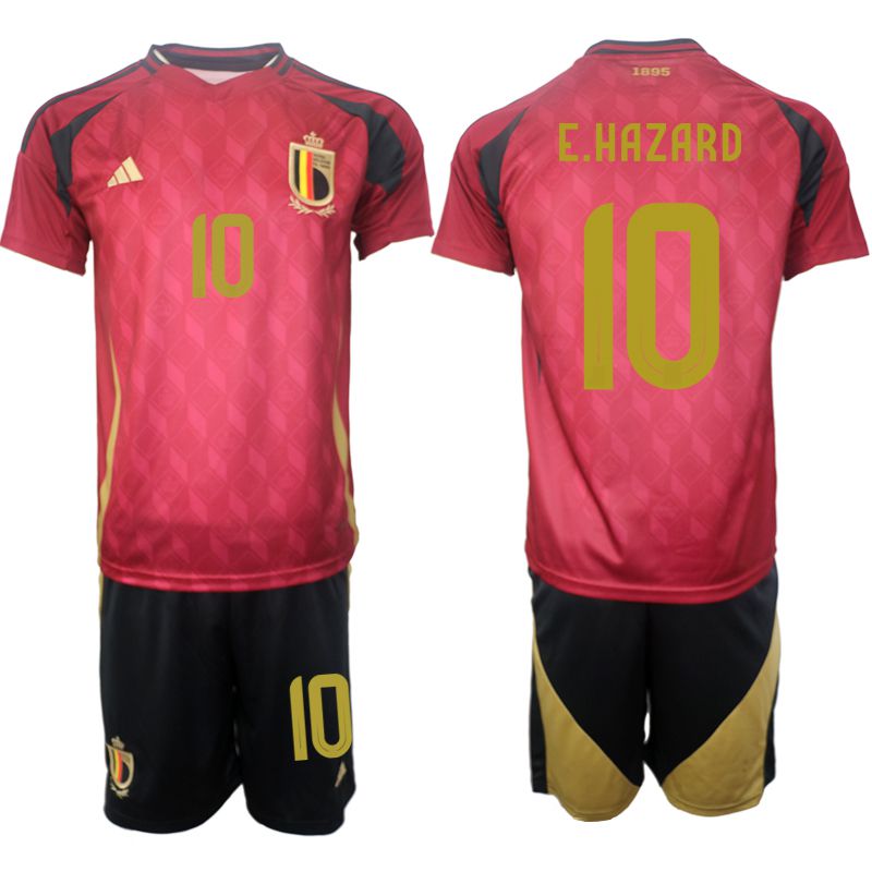 Men 2024-2025 Season Belgium home red #10 Soccer Jersey->belgium jersey->Soccer Country Jersey